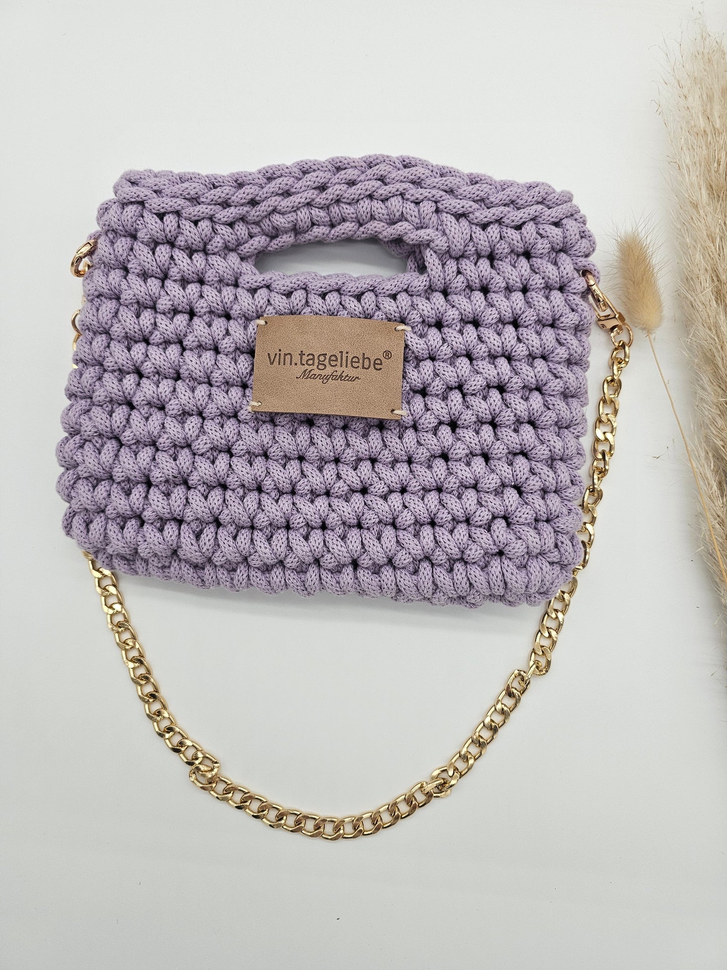 Häkeltasche mit goldener Kette - Vintageliebe® Vintageliebe®