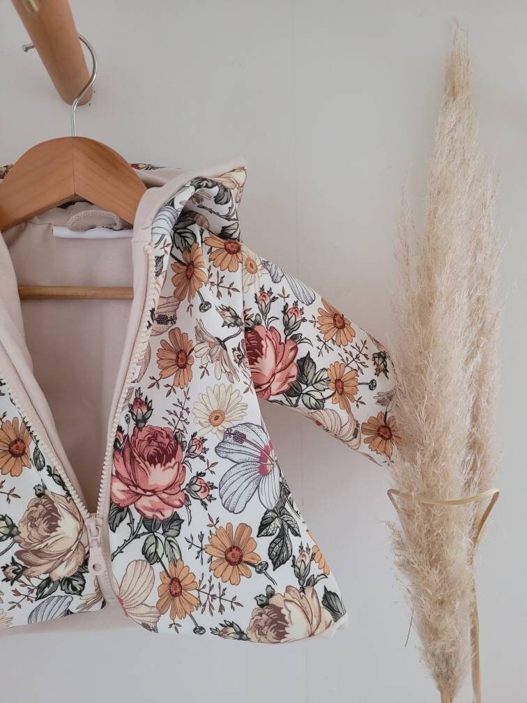 Softshelljacke Blumen mit ZUSÄTZLICHEN INNENFUTTER