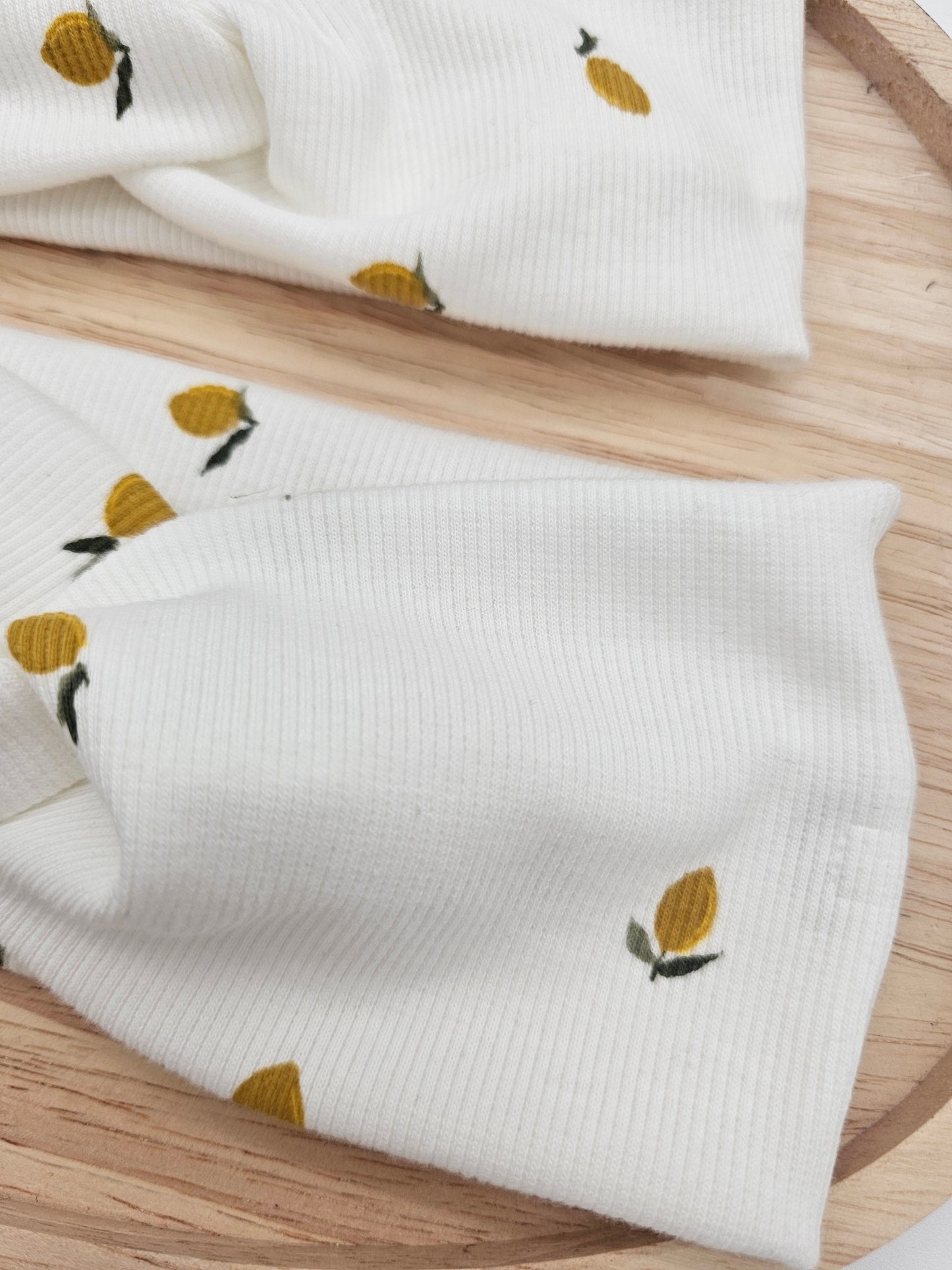 Stirnband Zitronen 🍋 – Fahrradhelm geeignet – Bio - Baumwolle – Vintageliebe® - Vintageliebe® Mein Shop