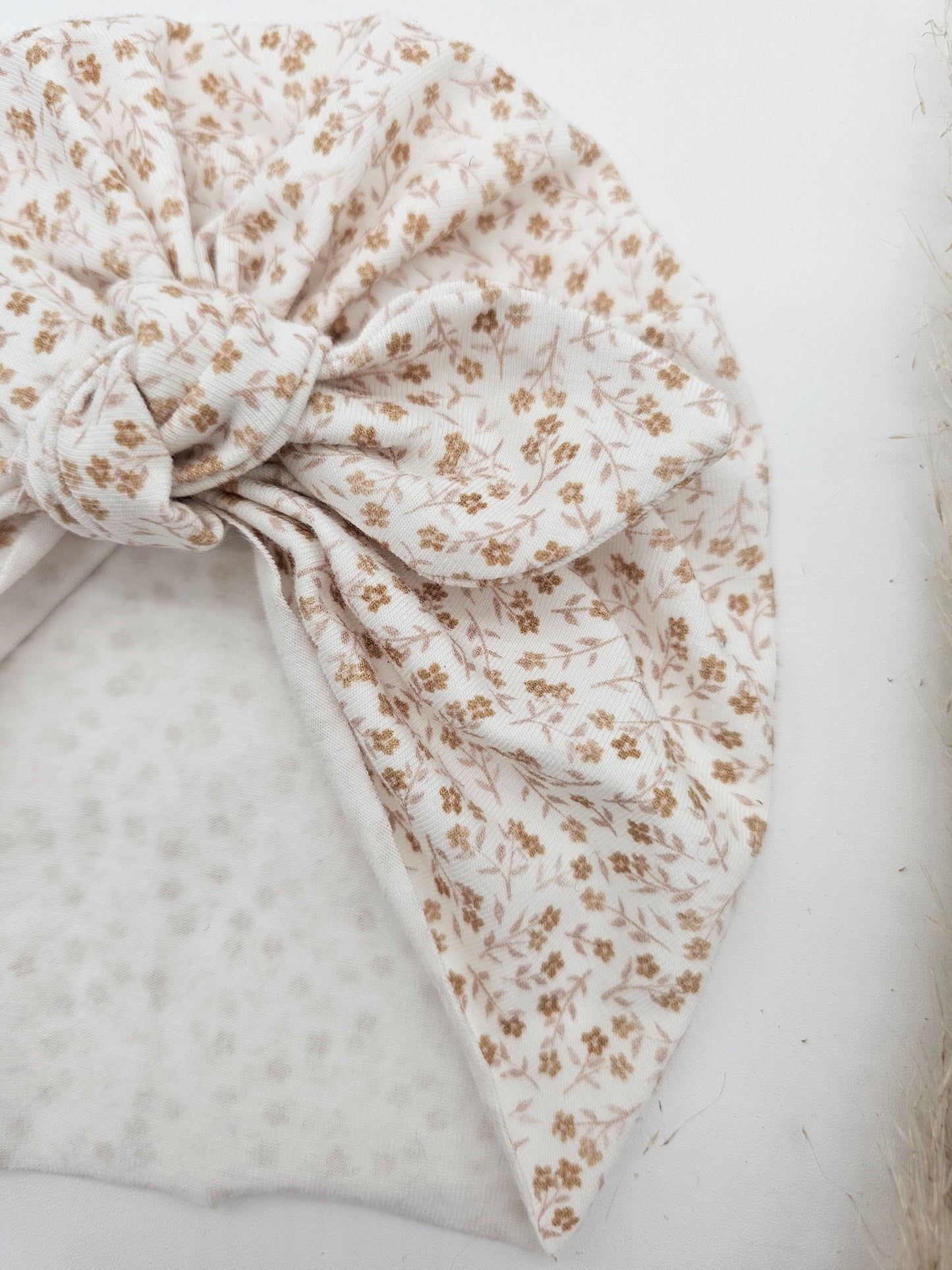 Turban Goldene Blumen – Öko Tex Jersey – Vintageliebe® - Vintageliebe® Vintageliebe®
