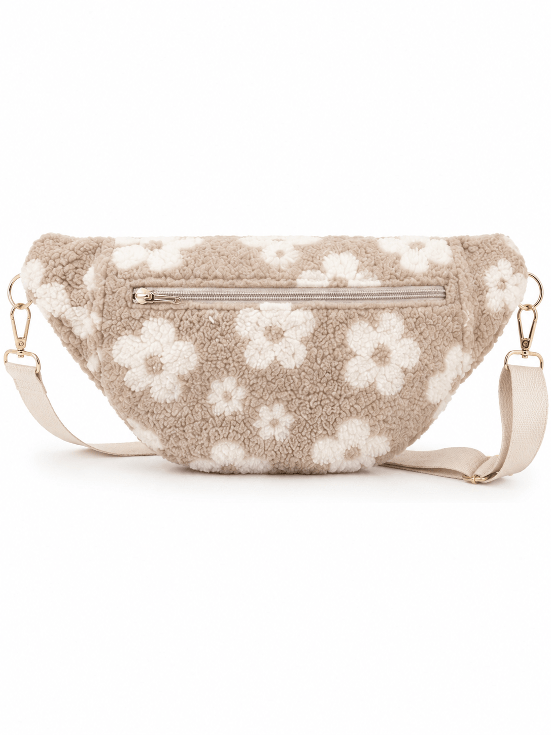 Crossbody Bauchtasche teddy Blumen – Mit Lederetikett – Vintageliebe® - Vintageliebe® Vintageliebe®Crossbody Bauchtasche
