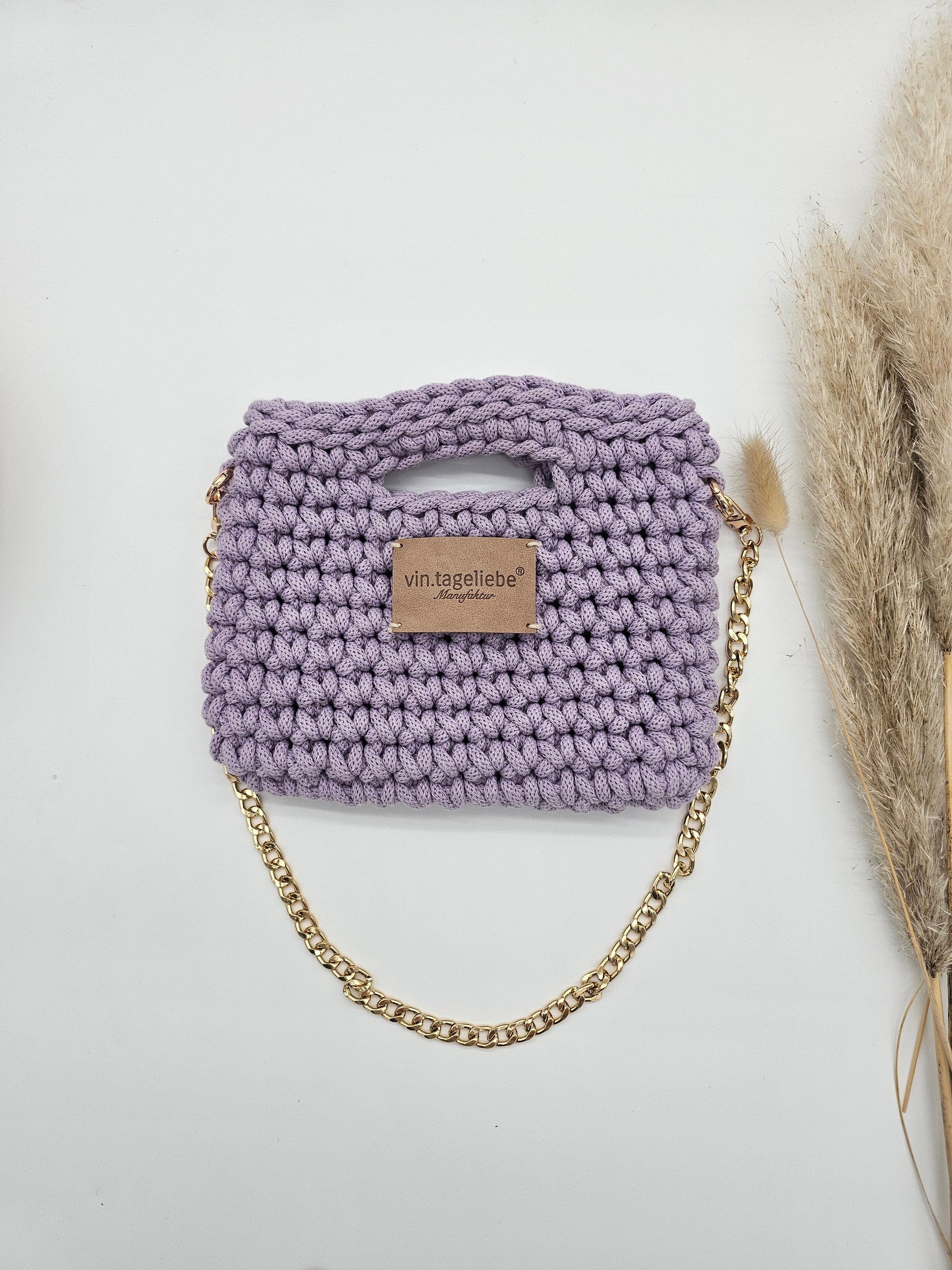 Häkeltasche mit goldener Kette - Vintageliebe® Vintageliebe®
