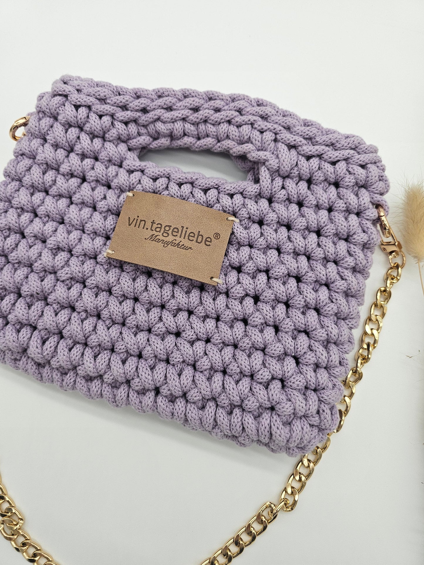 Häkeltasche mit goldener Kette - Vintageliebe® Vintageliebe®