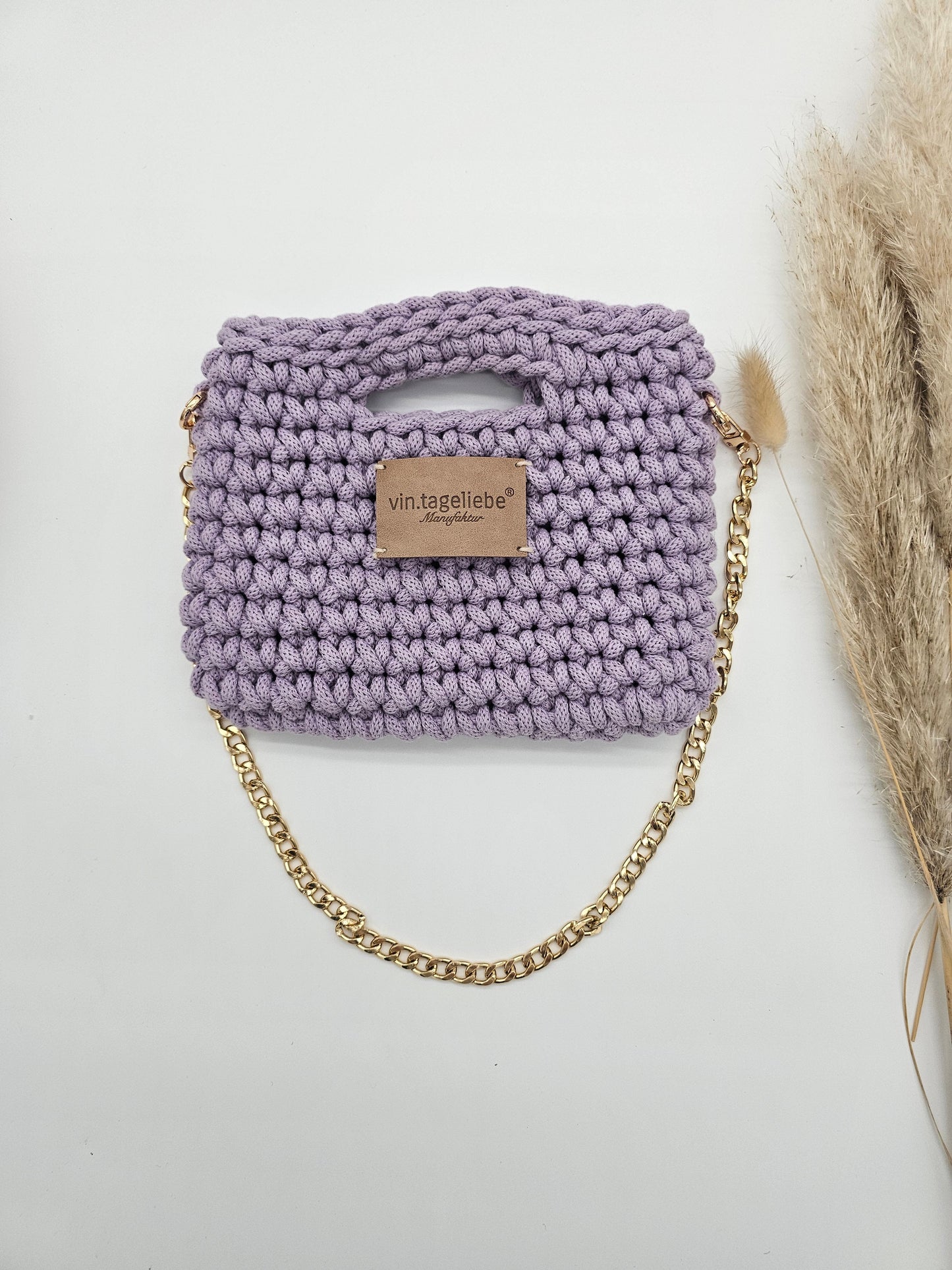 Häkeltasche mit goldener Kette - Vintageliebe® Vintageliebe®