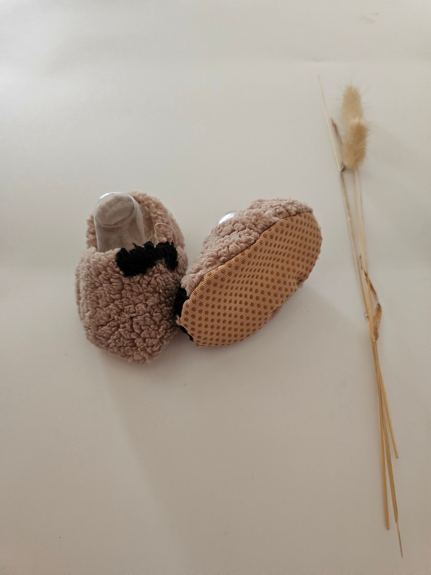 Hausschuhe | Krabbelschuhe|Barfußschuhe | Lauflernschuhe | Wollschuhe Herzen teddy - Vintageliebe® Vintageliebe®Hausschuhe
