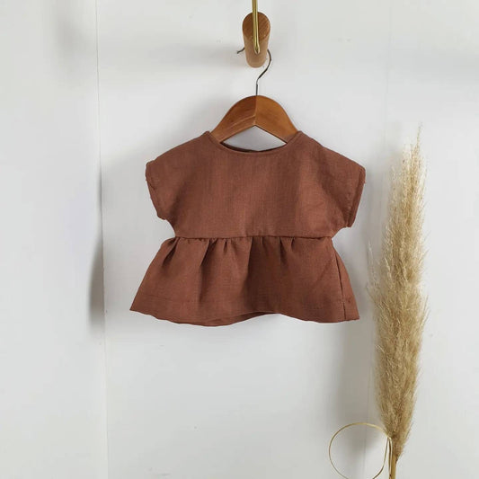 Bluse aus reinem Leinenstoff