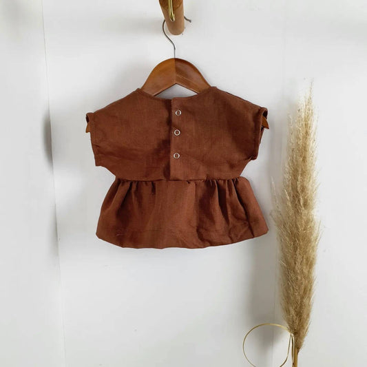 Bluse aus reinem Leinenstoff