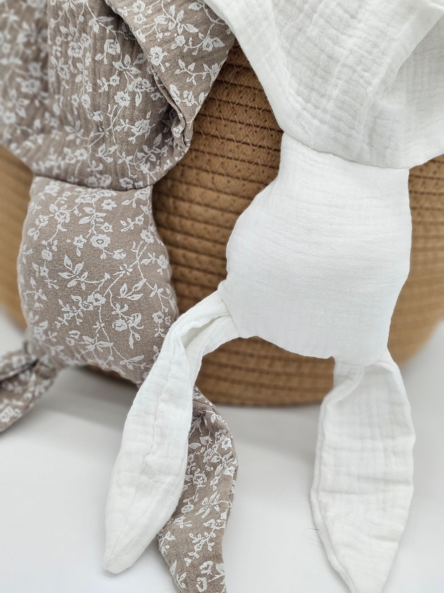 Schmusetuch Schnuffeltuch Hase Häschen mit Schnullerhalter