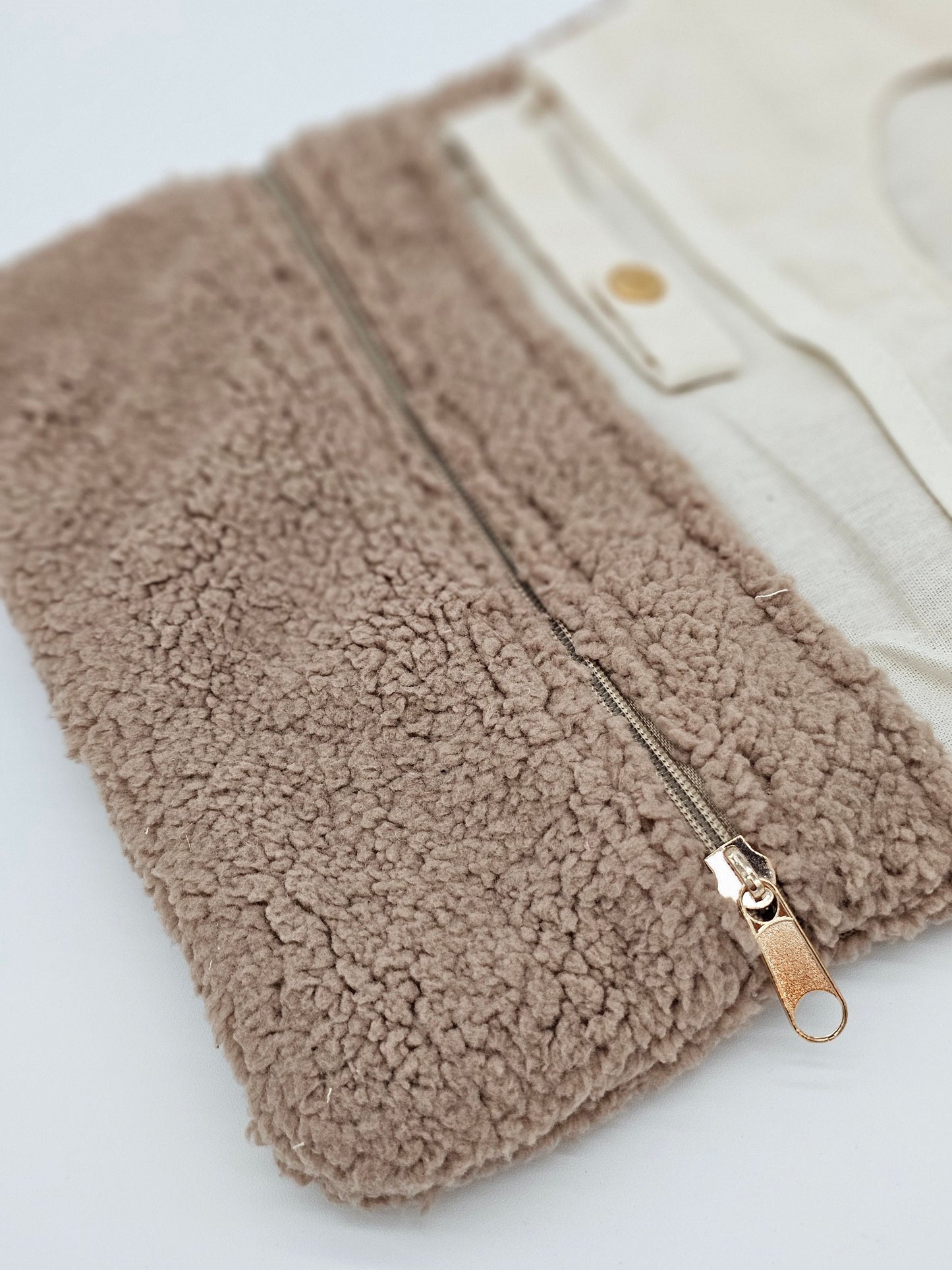 XXL Windeltasche Teddy dunkelbeige