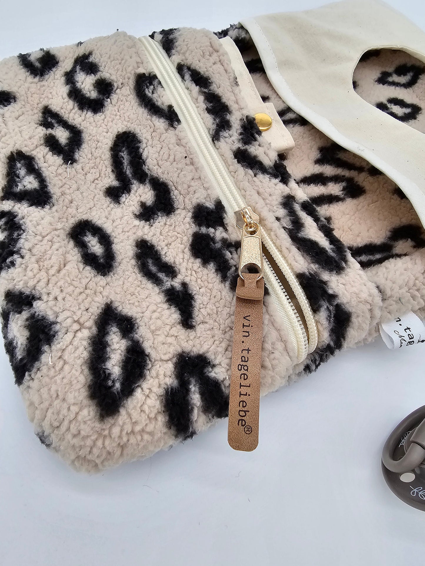 XXL Windeltasche Teddy dunkelbeige