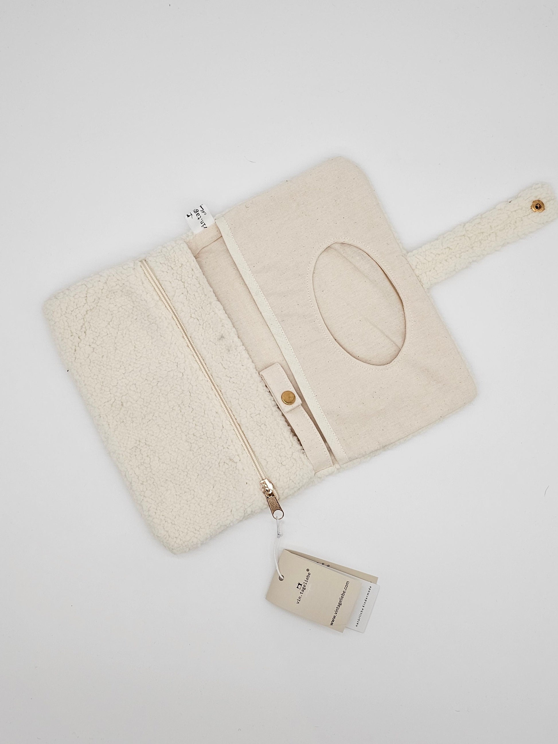 XXL Windeltasche Teddy dunkelbeige