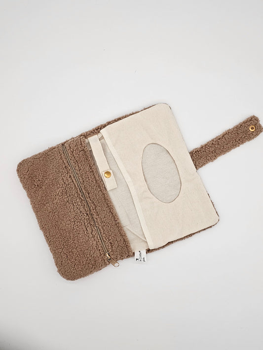 XXL Windeltasche Teddy dunkelbeige