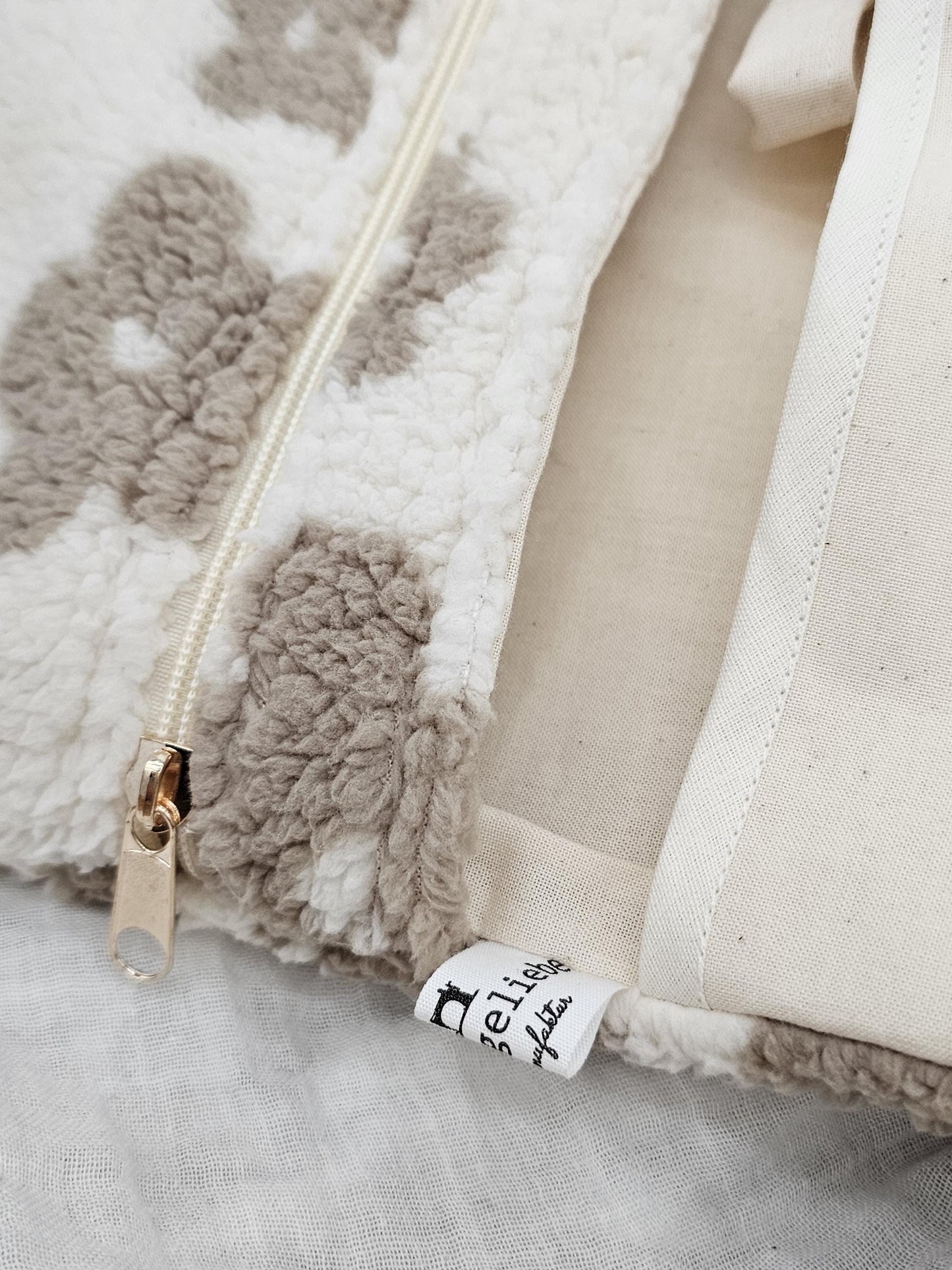 Vintageliebe® XXL Windeltasche Teddy Blume beige