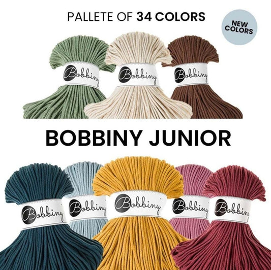 PREMIUM BOBBINY Garn | 3 MM Junior | 100 Meter Sand