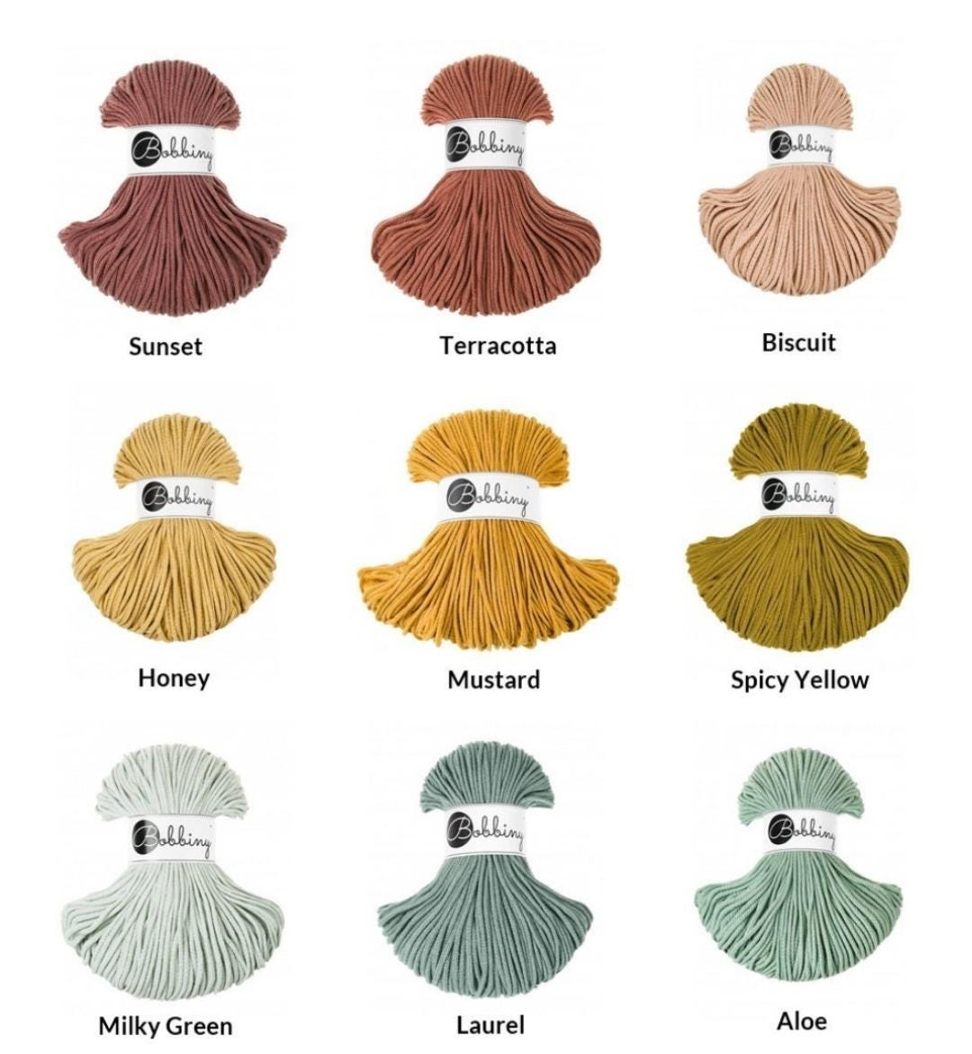 PREMIUM BOBBINY Garn | 3 MM Junior | 100 Meter Sand