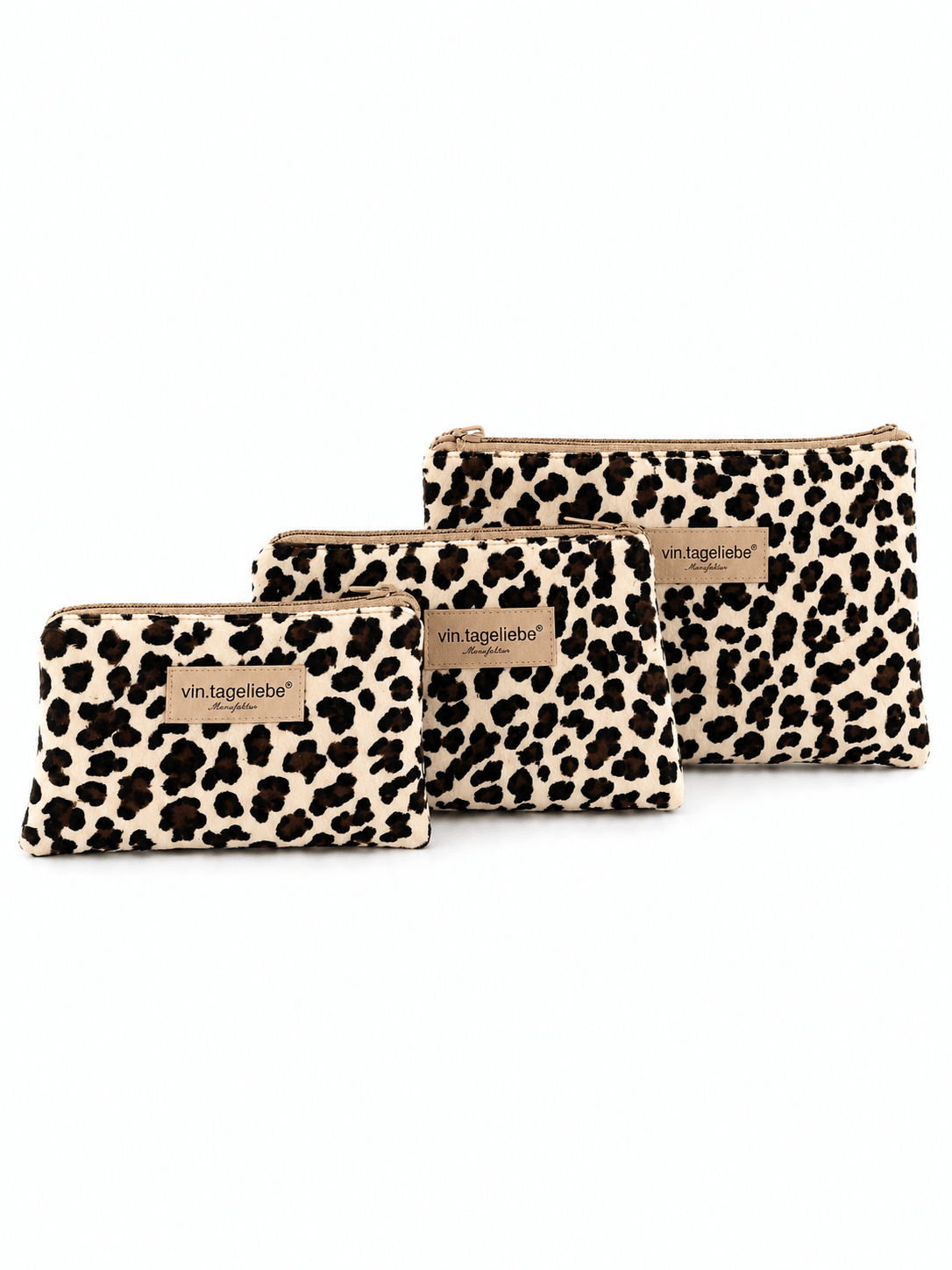 Kosmetiktasche Leo-Design – Handgenäht – Vintageliebe® - Vintageliebe® Vintageliebe®