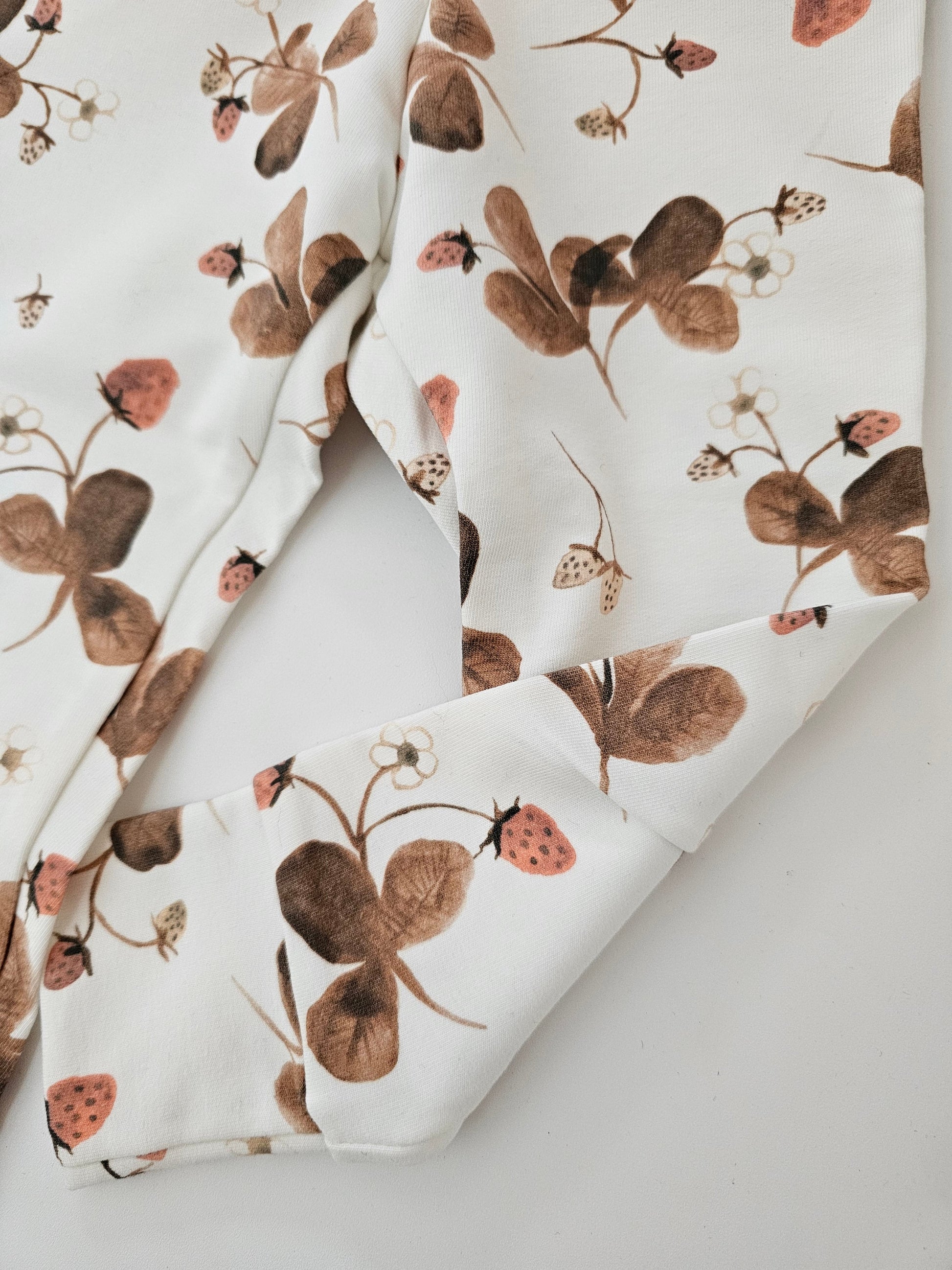 Leggings Öko tex Standard 100 Baumwolljersey Erdbeere - Vintageliebe® Mein Shop