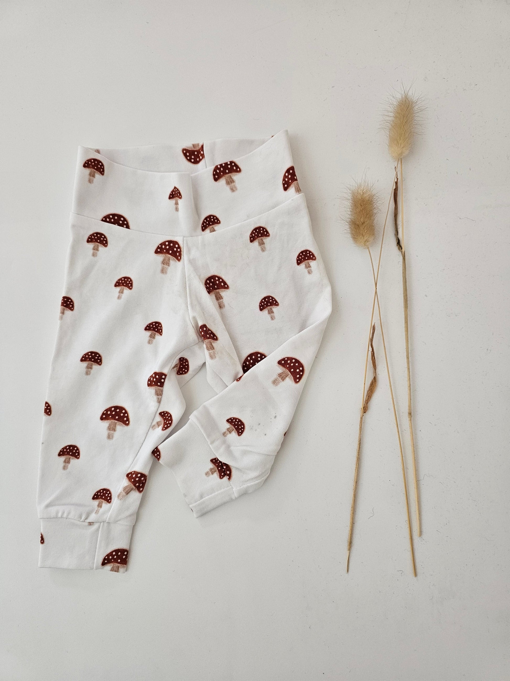 Leggings Öko tex Standard 100 Baumwolljersey Pilze 🍄 - Vintageliebe® Mein Shop