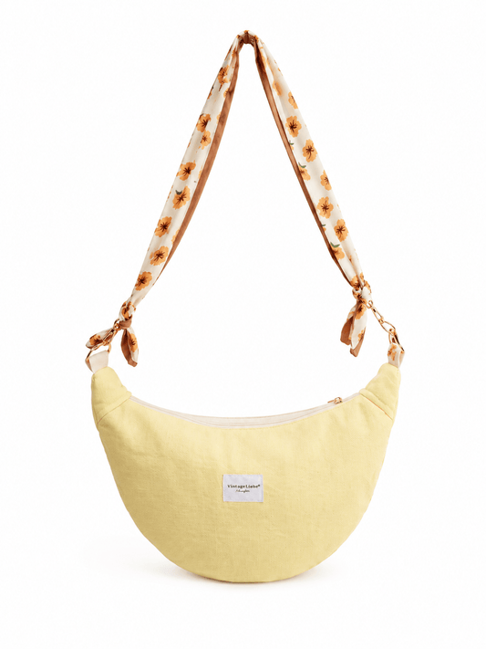 Mondtasche buttergelb - Vintageliebe® Vintageliebe®Crossbody Mondtasche