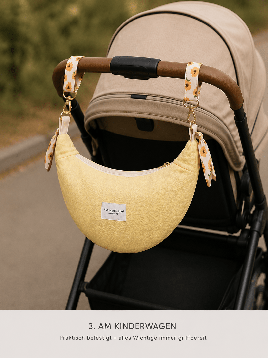 Mondtasche buttergelb - Vintageliebe® Vintageliebe®Crossbody Mondtasche