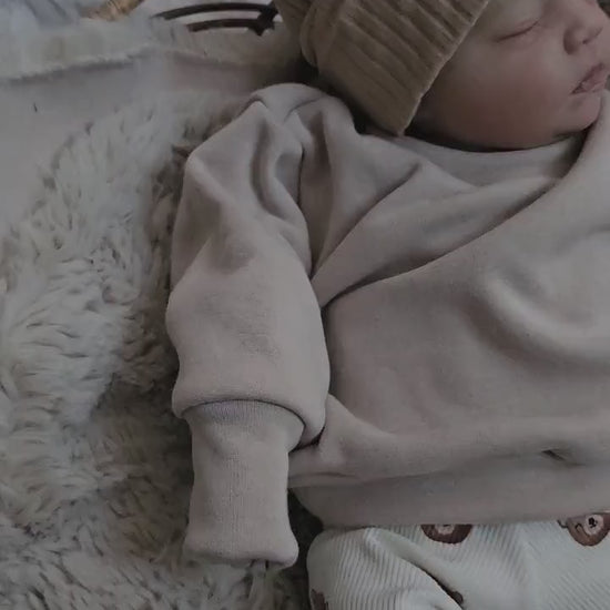 Vintageliebe® | Kinderpullover gr. 56-98 | New in the Crew | Mini | Name | Nsmr mit Regenbogen|