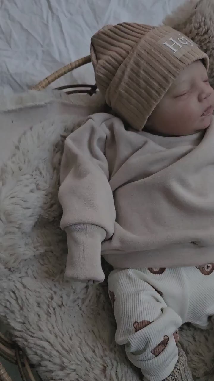 Vintageliebe® | Kinderpullover gr. 56-98 | New in the Crew | Mini | Name | Nsmr mit Regenbogen|