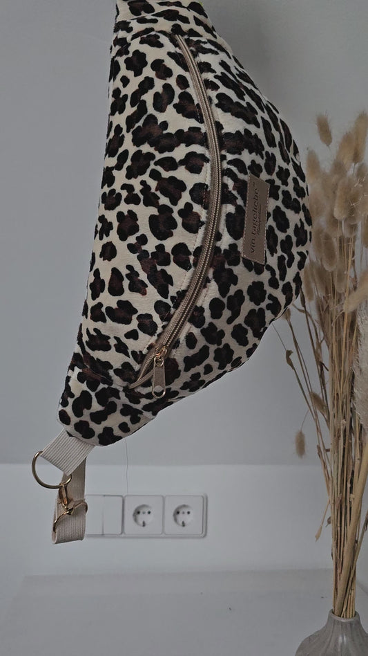 Vintageliebe® edle Crossbody Bauchtasche leo mit Lederetikett