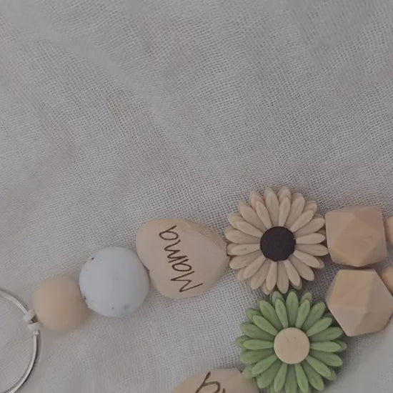 Vintageliebe® | natürlicher Schlüsselanhänger mit Namen | Mama | Papa | Opa | Oma