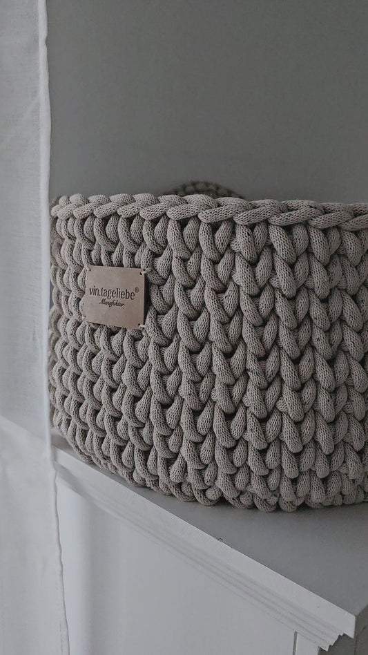 Vintageliebe® Moseskorb beige meliert