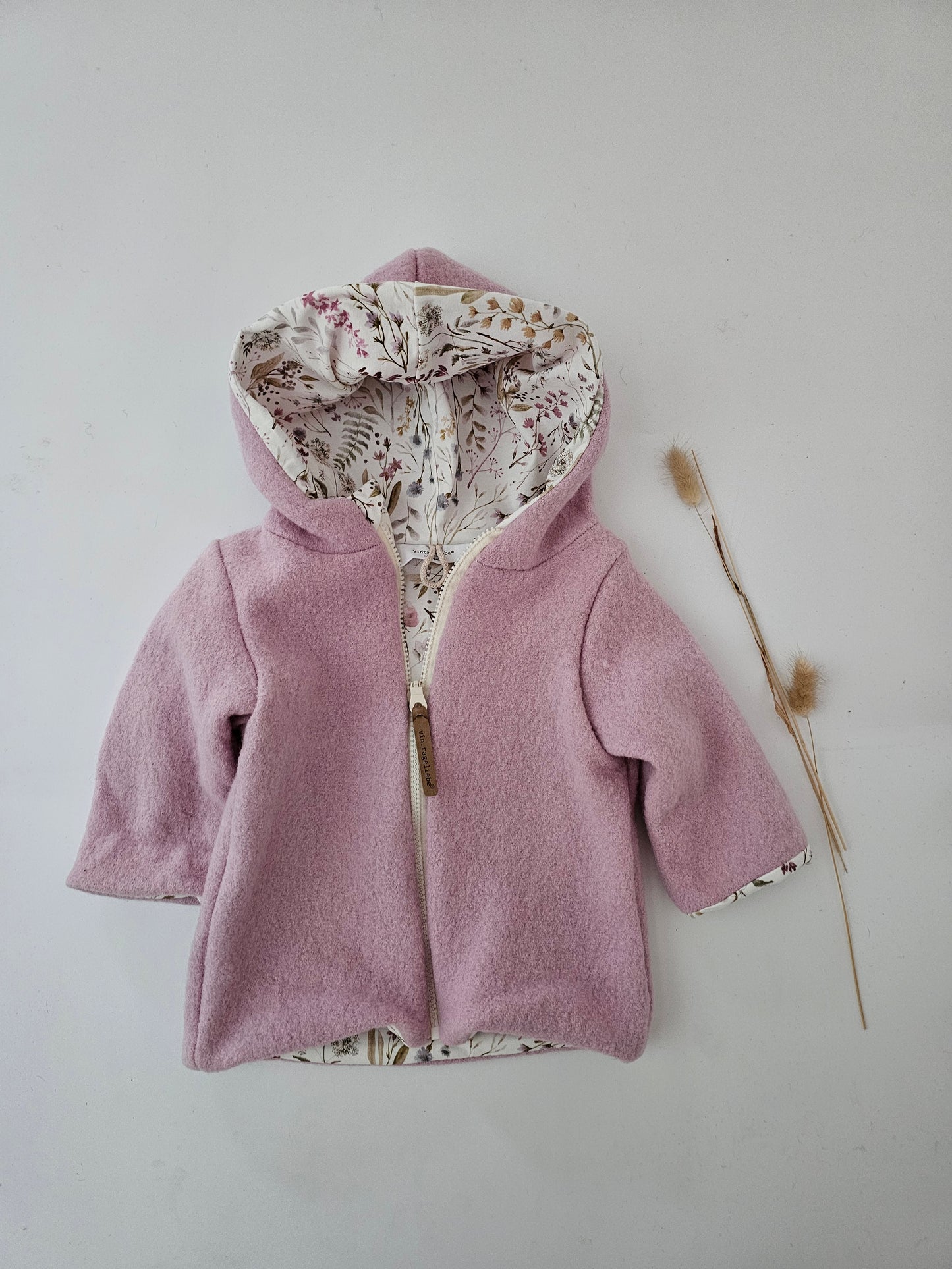 Wollwalkjacke für Kinder Gr. 0-3 Monate bis 10 Jahre rosa