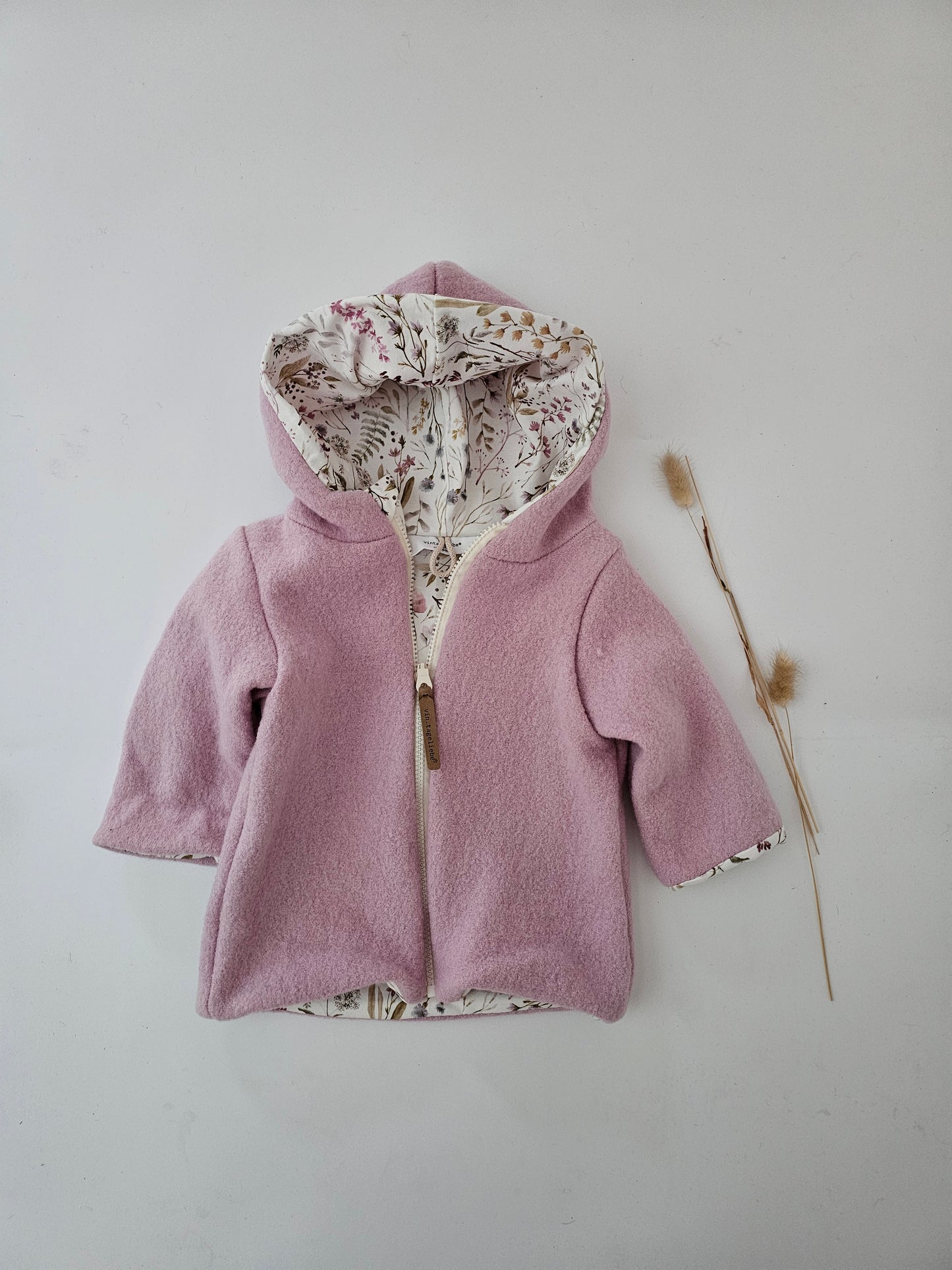 Wollwalkjacke für Kinder Gr. 0-3 Monate bis 10 Jahre rosa