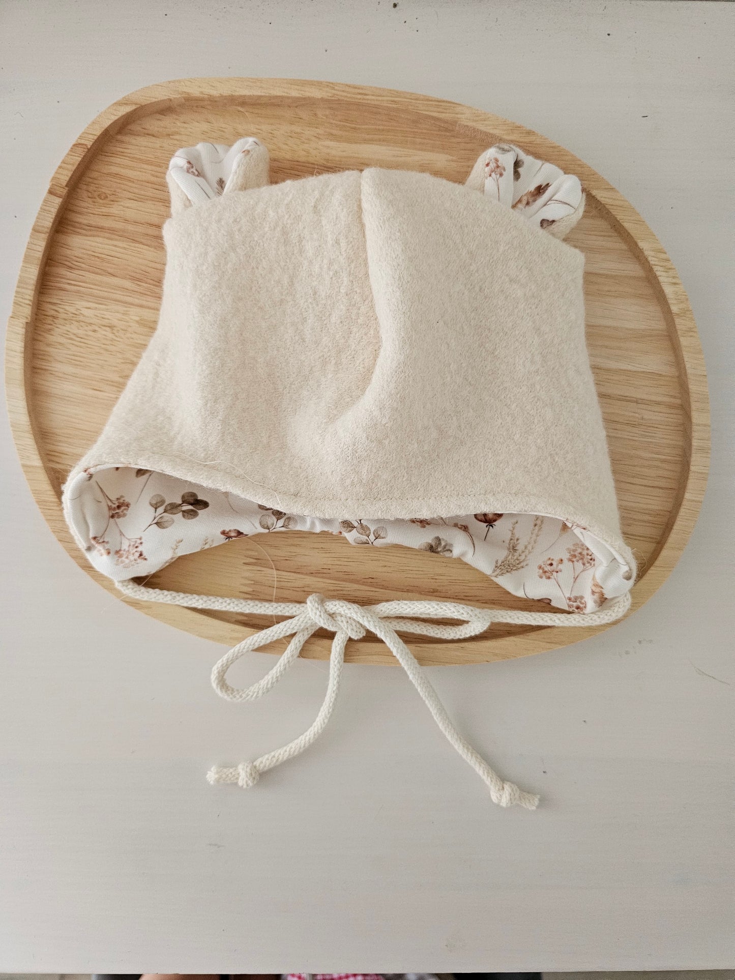 Vintageliebe® Wollwalk Bärenmütze creme beige