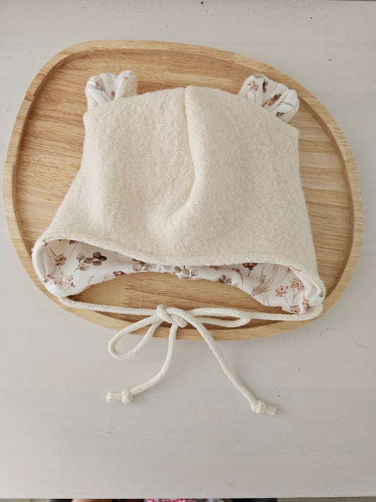 Vintageliebe® Wollwalk Bärenmütze creme beige