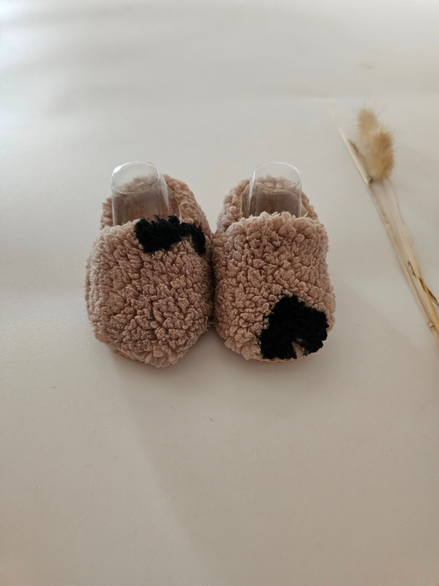 Hausschuhe | Krabbelschuhe|Barfußschuhe | Lauflernschuhe | Wollschuhe Herzen teddy