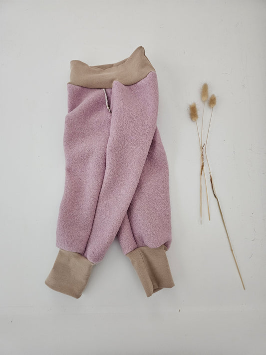 Walkhose aus 100% Schurwolle mit Hosentaschen Gr. 74 - 122 rosa