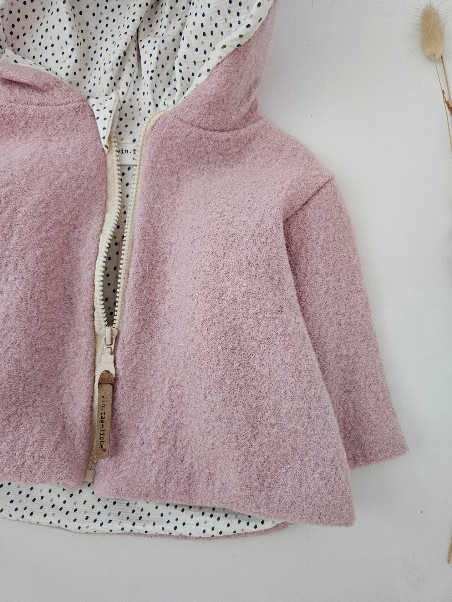 Wollwalkjacke für Kinder Gr. 0-3 Monate bis 10 Jahre rosa