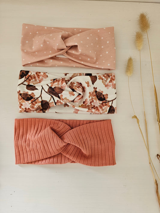 Vintageliebe® rosatöne Stirnband geeignet für den Fahrradhelm