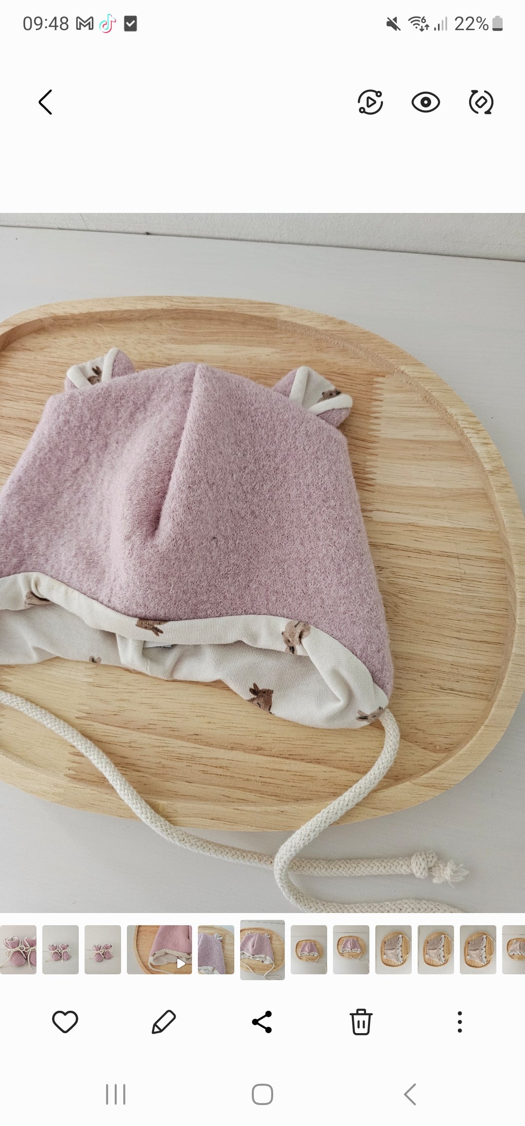 Wollwalk Bärenmütze rosa