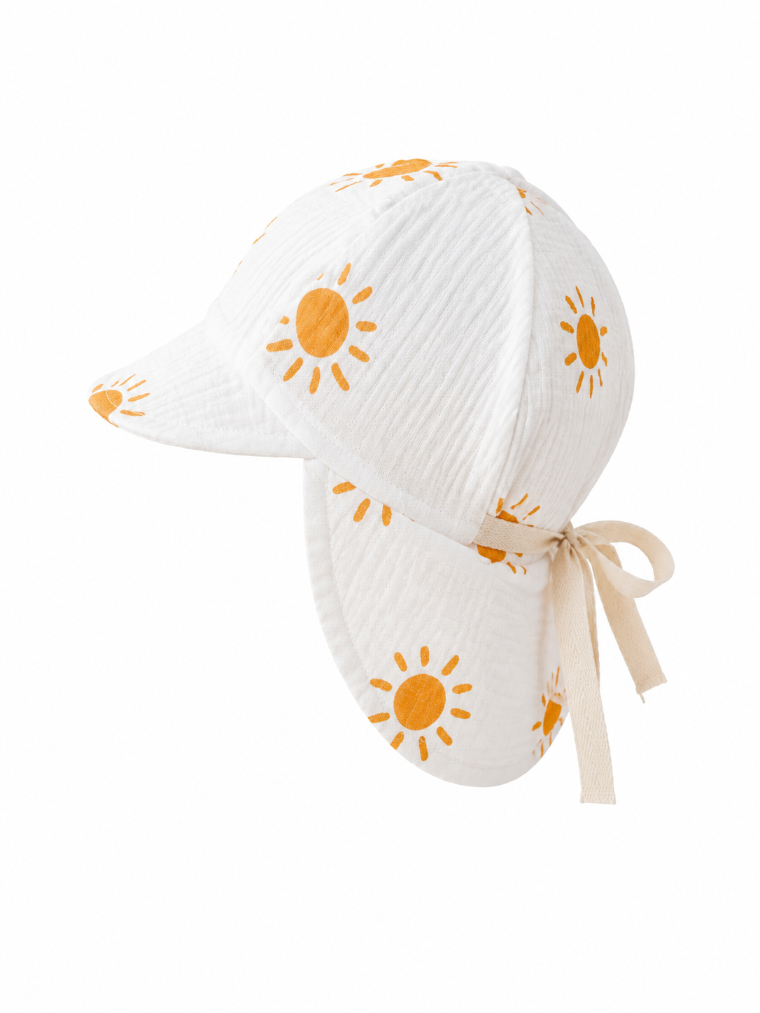 Sonnenhut Musselin Sonne – Sommermütze Baby & Kinder – Vintageliebe® Mitwachsmütze
