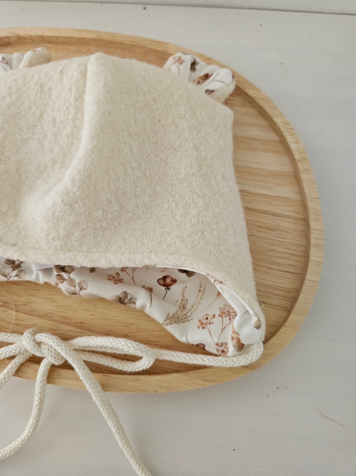 Vintageliebe® Wollwalk Bärenmütze creme beige