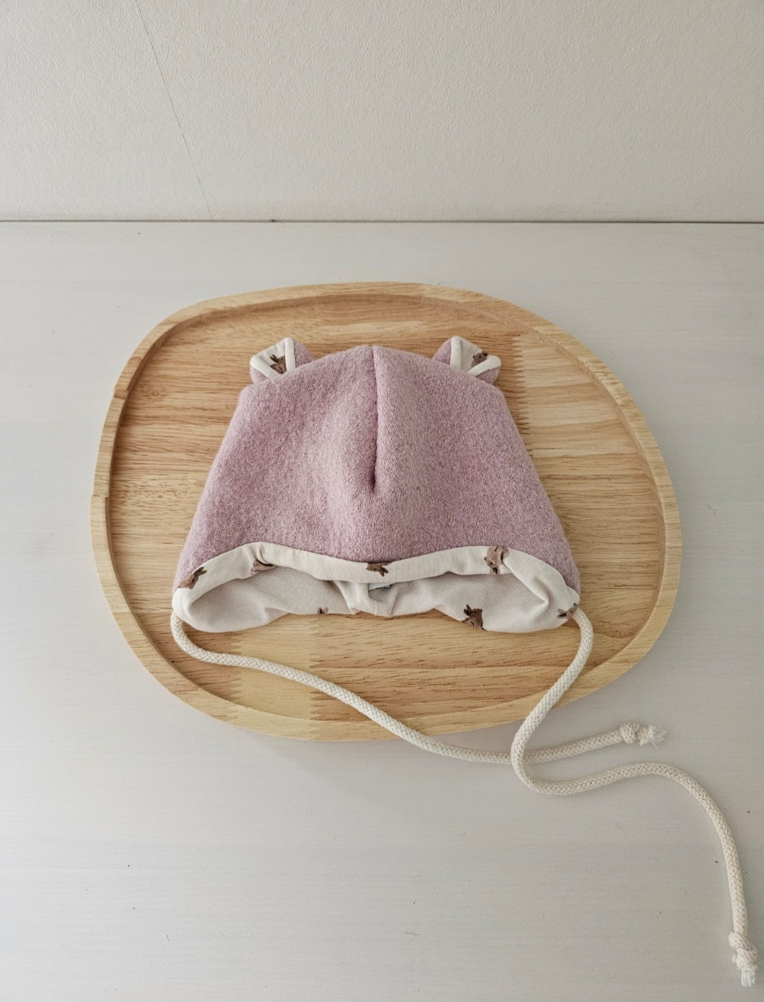 Wollwalk Bärenmütze rosa