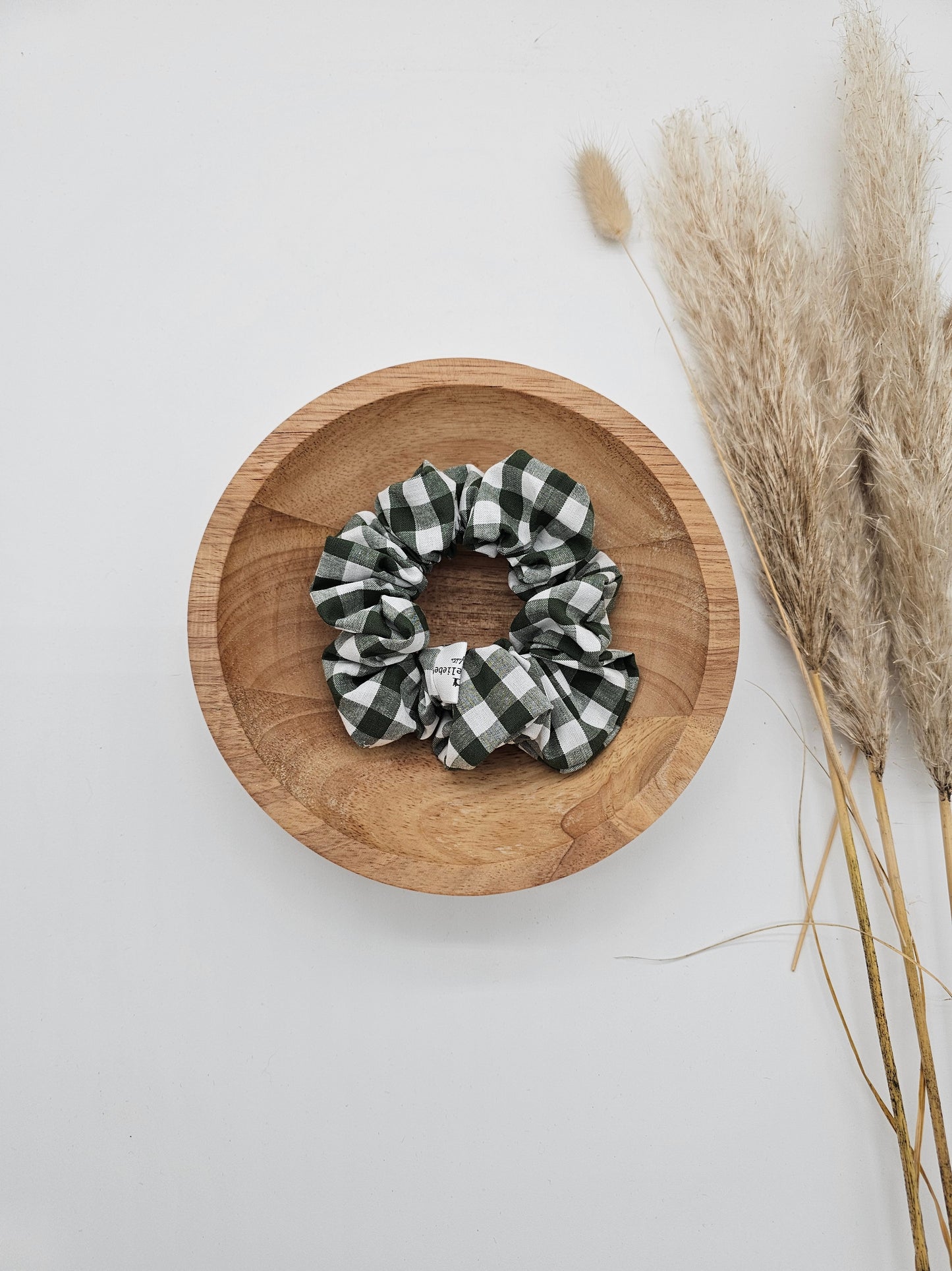 Trendiges Scrunchie grün kariert