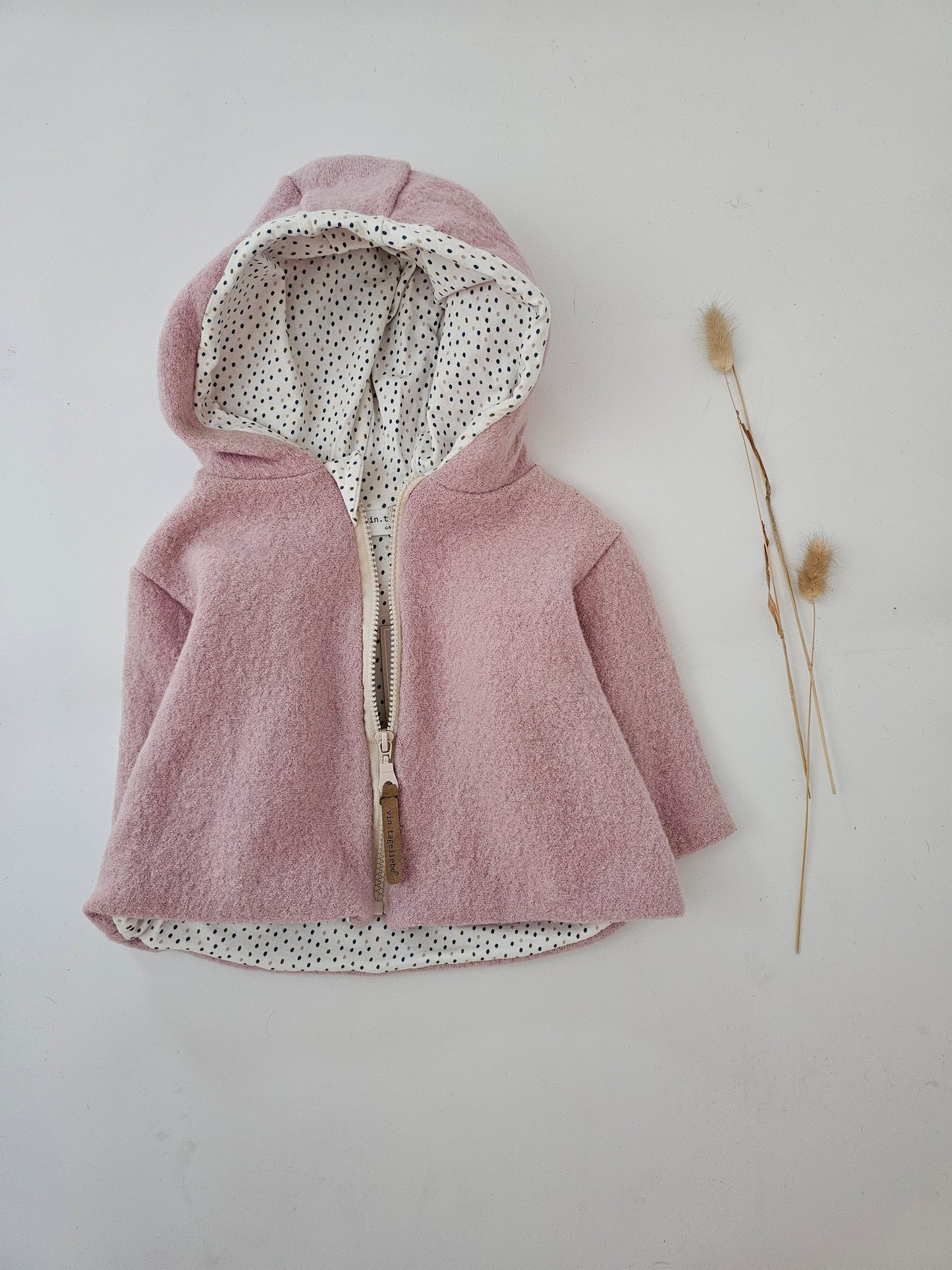 Wollwalkjacke für Kinder Gr. 0-3 Monate bis 10 Jahre rosa