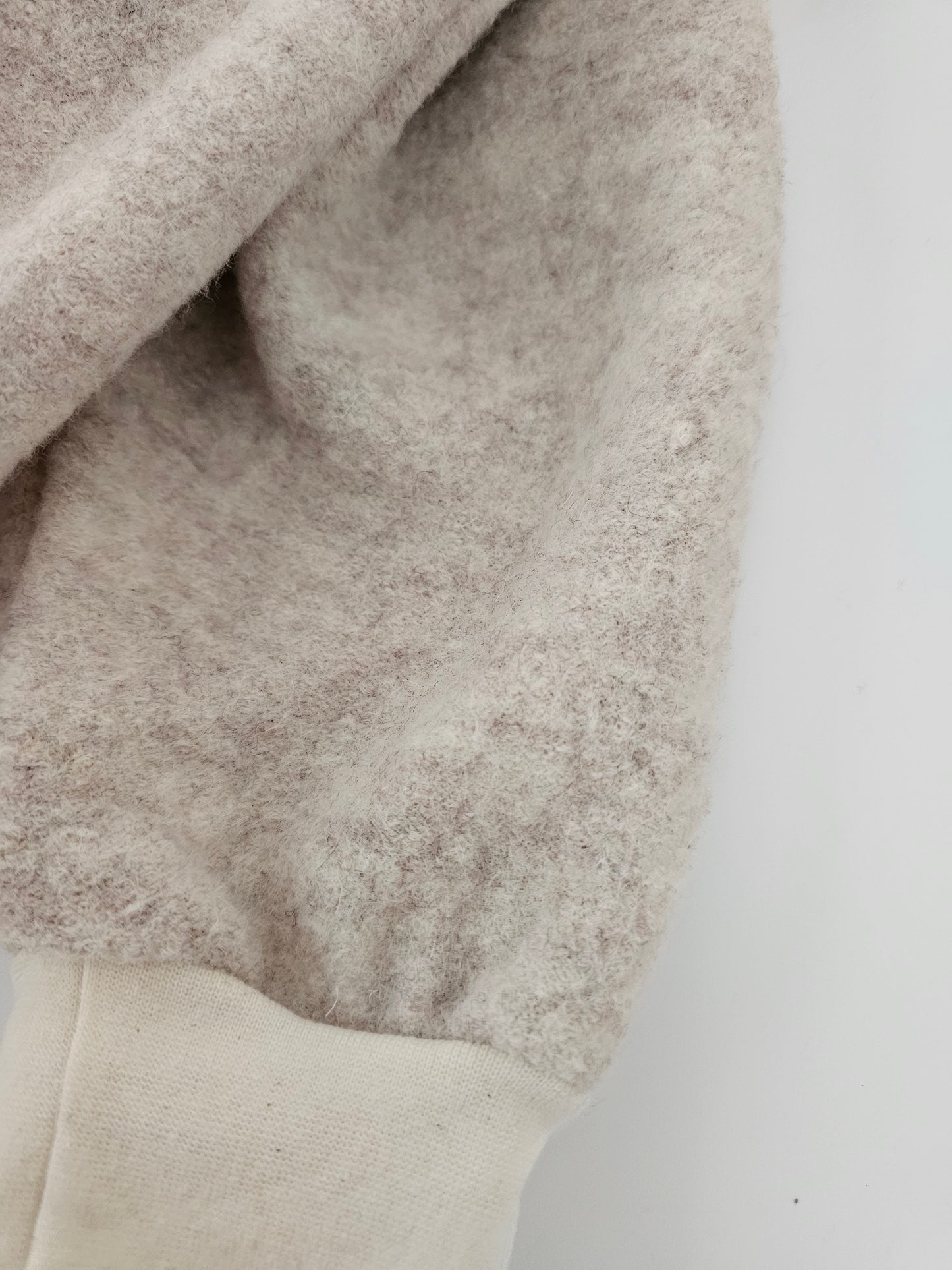 Walkhose aus 100% Schurwolle mit Hosentaschen Gr. 74 - 122 creme meliert