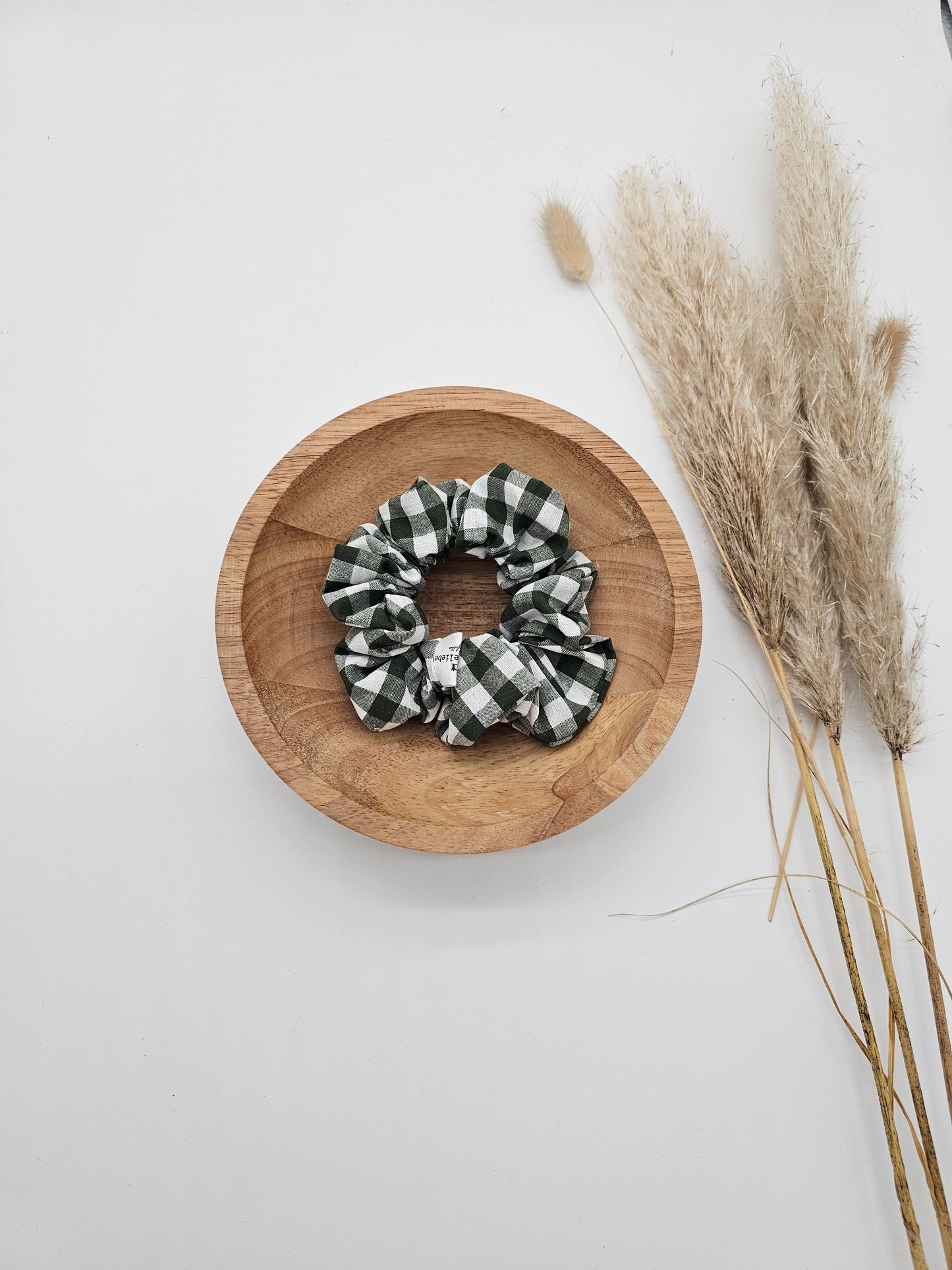 Trendiges Scrunchie grün kariert