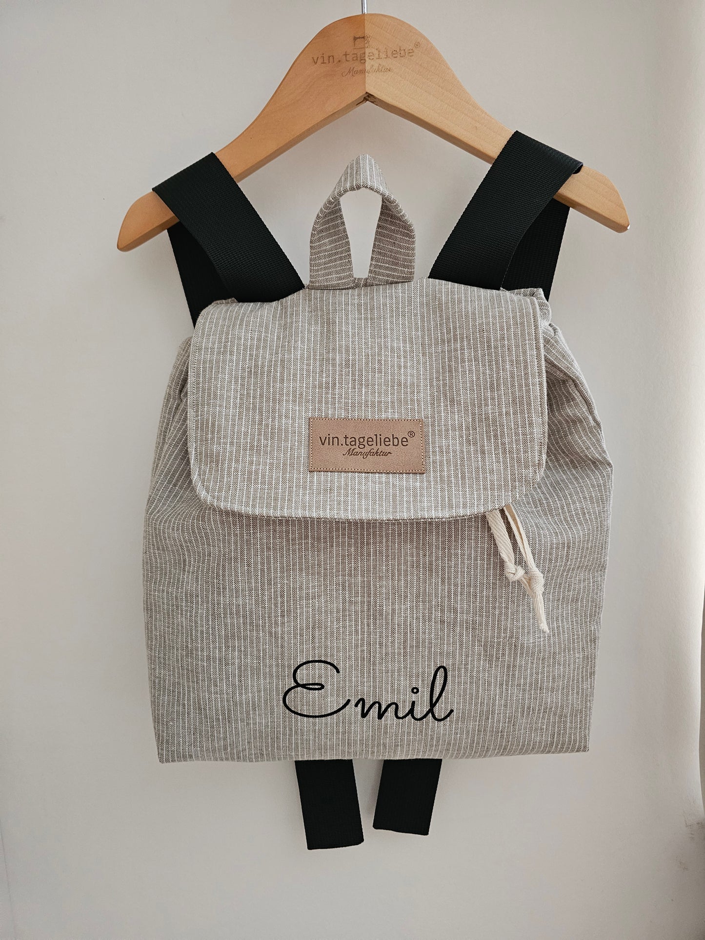 (Kopie) Vintageliebe® | Rucksack gestreift für Erwachsene und Kinder in zwei Größen wählbar | kleiner Damenrucksack | Kindergartenrucksack | handgenäht.