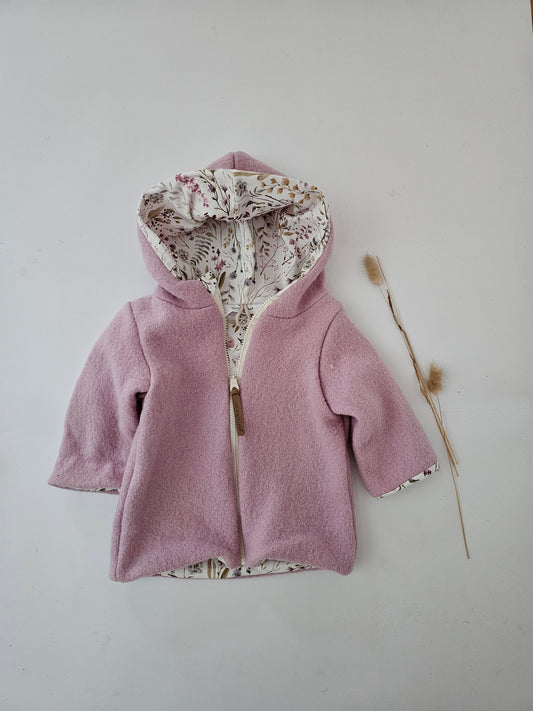 Wollwalkjacke für Kinder Gr. 0-3 Monate bis 10 Jahre rosa