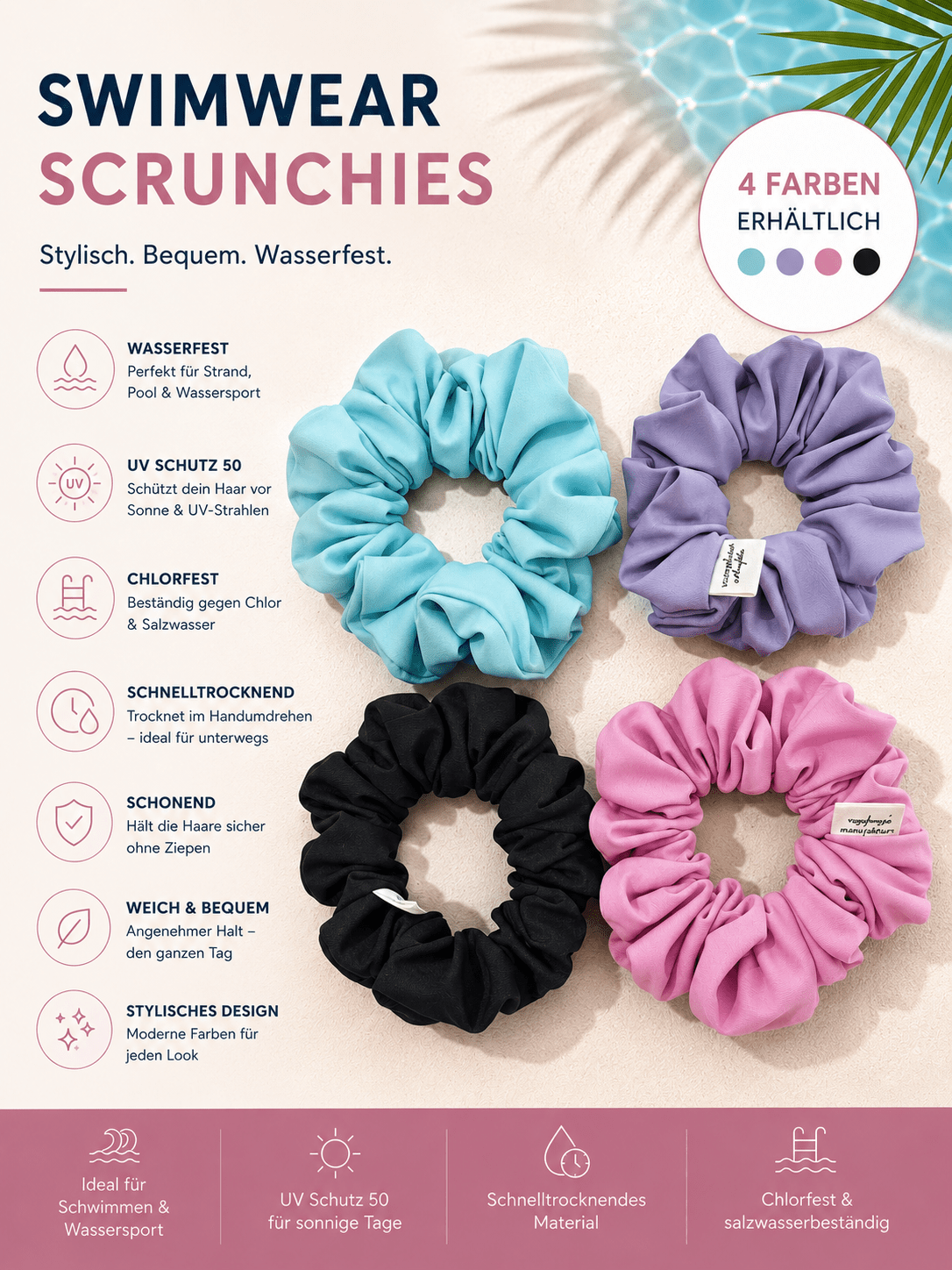 Scrunchie swinwear – Handgenäht – Vintageliebe® - Vintageliebe® Vintageliebe®