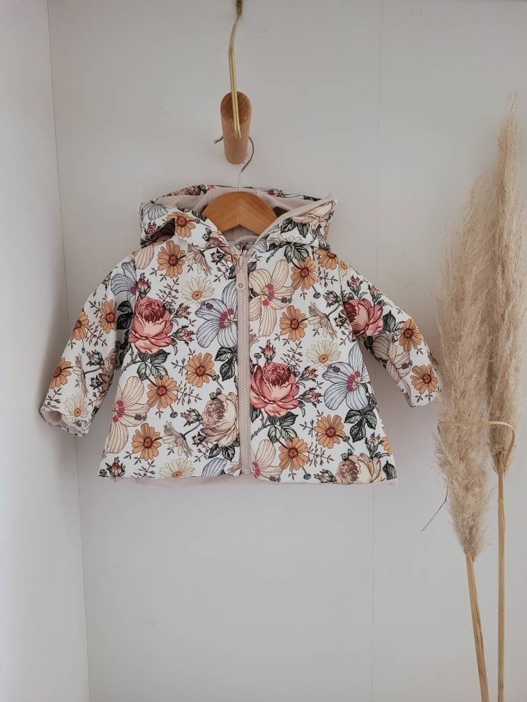 Softshelljacke für Kinder Gr. 0 - 3 Monate bis 10 Jahre rosa - Vintageliebe® Mein ShopWalkjacke aus 100& Schafwolle