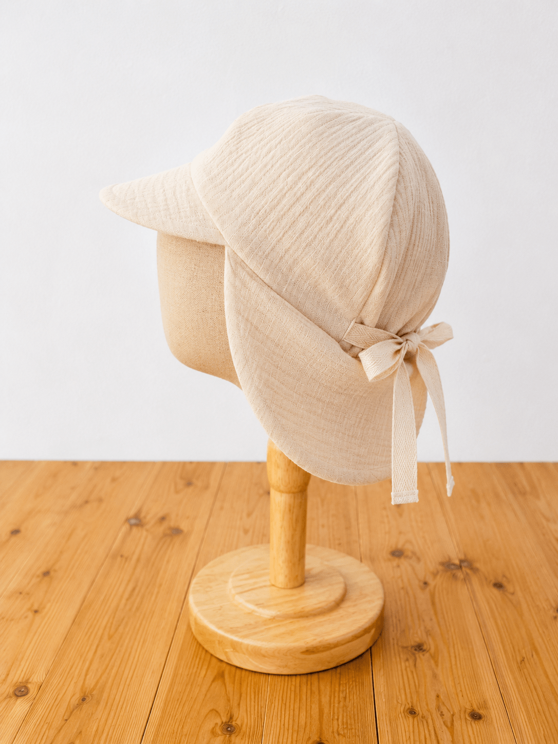 Sonnenhut Musselin beige – Sommermütze Baby & Kinder – Vintageliebe® Mitwachsmütze - Vintageliebe® Mein Shop